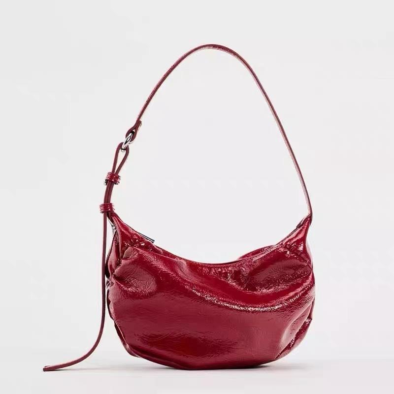 Fashi Pleated Women Shoulder Bags PU Cloud Bags Leisure Armpit Bag Dumpling Handbag Female Hand Bags bolsas