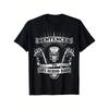 European Sizes Setenced To Life Behind Bars Biker Skull Hangers Motorcycle T-Shirt Black, Gift For Men Dad Friends, Casual Crew Neck Short Sleeve Tee,
