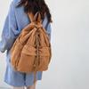 Women's Trendy Canvas Drawstring Backpack - Cool, Stylish, Simple Design for Students
