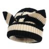 Dehnbare Strickmütze Gestrickte Beanie Mütze Garn Gestrickte Skull Cap Neue Gestreifte Beanie Lässige Streetwear