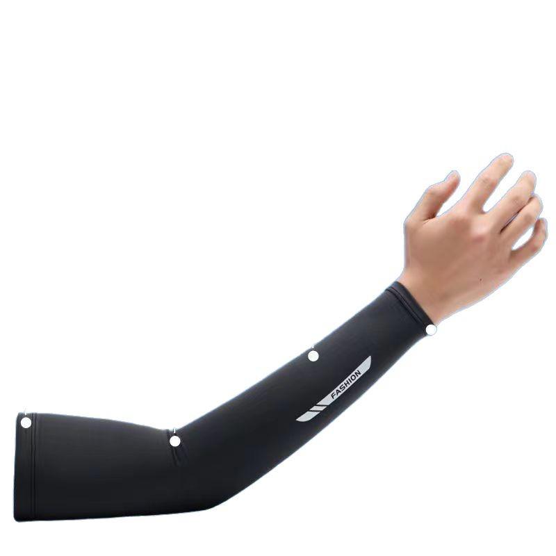 Sommer Eis Seide Sonnenschutz Armstulpen: UV-beständig, Atmungsaktiv, Leicht für Herren - Ideal zum Radfahren & Autofahren