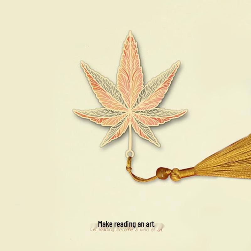 Elegant Chinese Style Metal Bookmark with Tassel and Engraving - Perfect as a High-End Gift