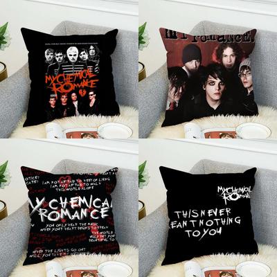Band My Chemical Romance Pillow Case For Car Sofa Decorative Home Doublesided Print Plush Square Throw Pillow Cushion Cover