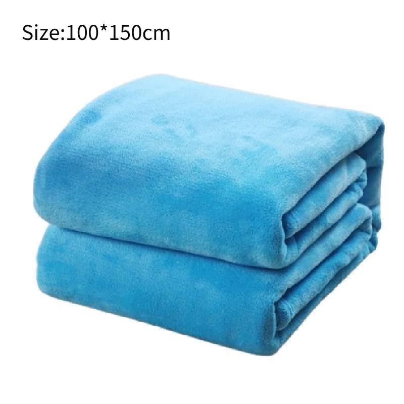 Lightweight Flannel Polyester Blanket In Various Colors For Modern Style Bedrooms