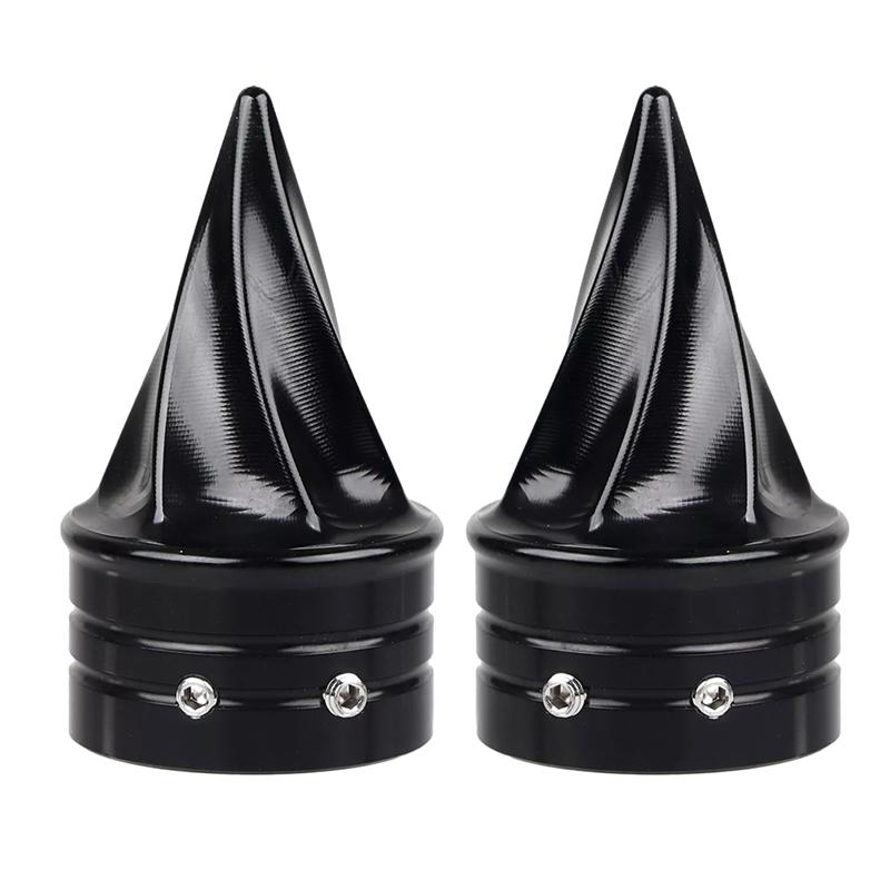 NEW-Black Front Axle Cap Nut Cover For Street Glide Road King Low Rider