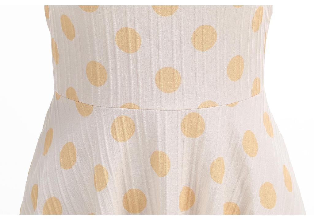 Retro Hepburn Polka Dot Halter Midi Dress - Black, High-Waisted, Backless, Sexy Wide-Hem
