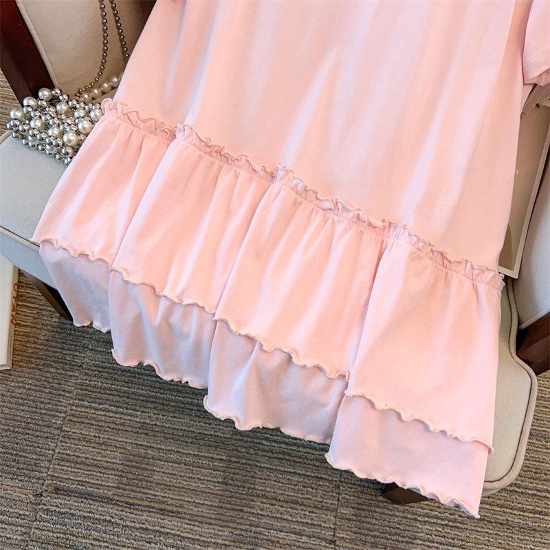 New Plus Size Loose Slimming Long Sleeve Women's T-shirt (Available in 200/300/350 jin) 9117