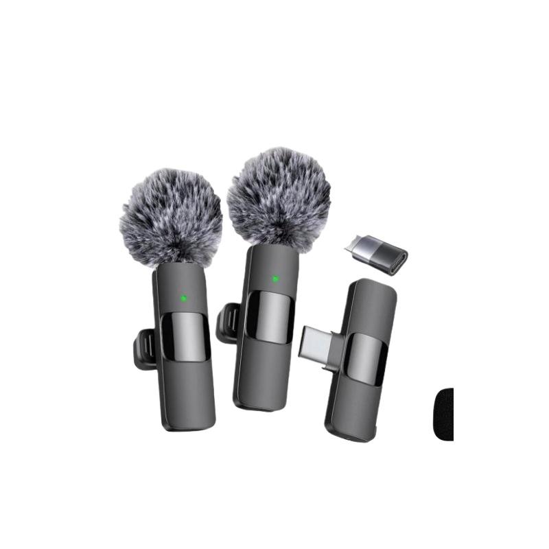 Wireless lavalier microphone with iPhone interface, compatible with iPhone and iPad