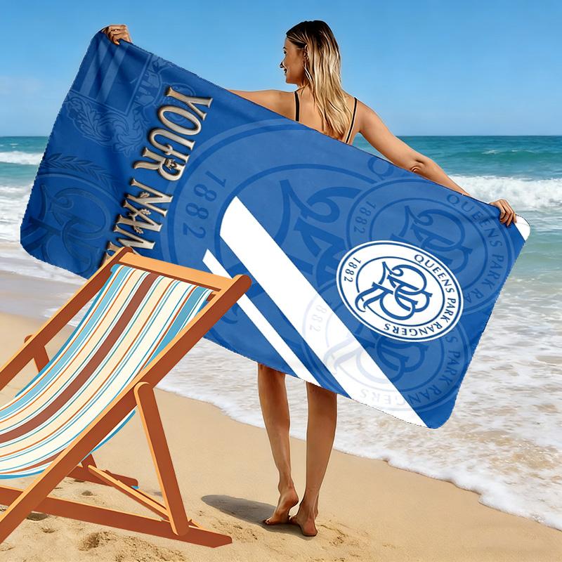 Name Custom Queens Park Rangers Print Beach Towel, Large Soft Quick Dry Towel for Beach Camping Swimming
