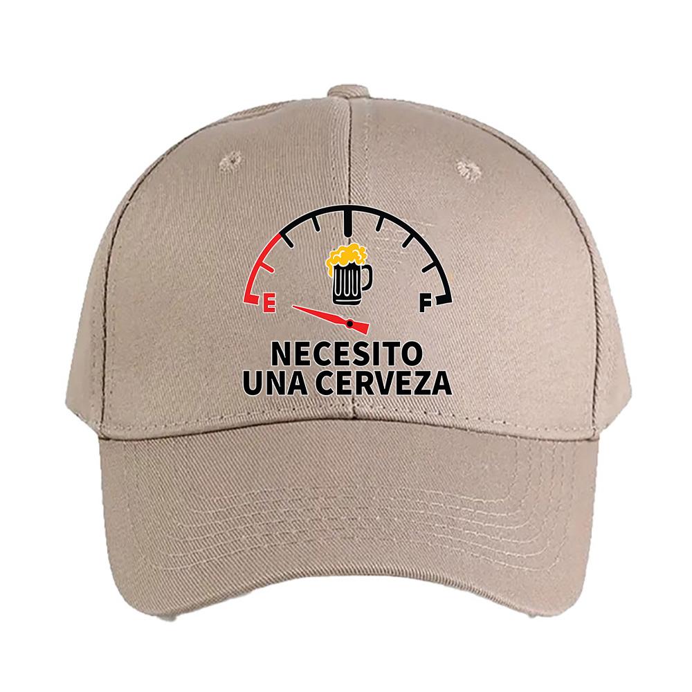 necesito cerveza Caps Summer Adult Baseball Cap Adjustable with Curved Brim Duckbill Hat Protection Sun Hats Casual