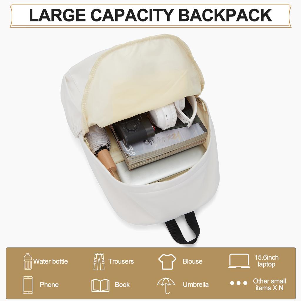 Backpack for Men Women To School, Work, Waterproof Laptop Backpack, Teenage School Backpack College Bag, Basic Classic Bookbag