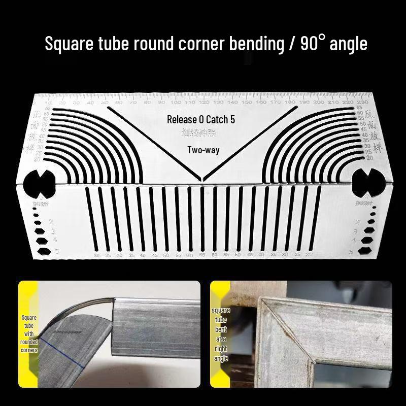 Square Tube Bending Scriber: 90° and 45° Arc Angle Marking Tool