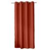 Rideau oeillets chaby 140 x 240 cm 100% polyester bachette coloris terre cuite