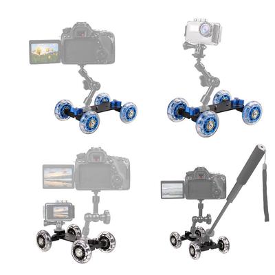 Camera Volgshot Stille Kar met Magic Arm - Vierwiel Handduw voor Fotografie en Videografie