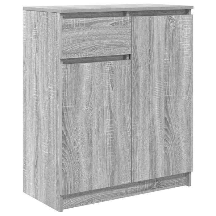 VidaXL Buffet with Drawer Sonoma Grey 71x35x84 Cm Engineered Wood, Storage Furniture, Buffet, Entrance Furniture, Furniture 861594