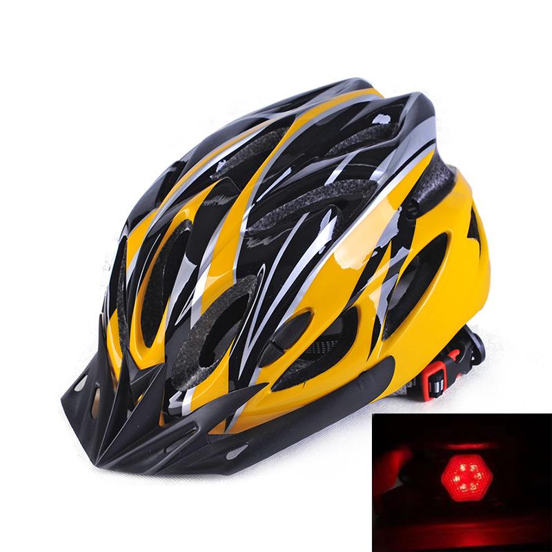Bicycle helmet with tail lights, bicycle riding, mountain road bike helmet, integrated cycling cap