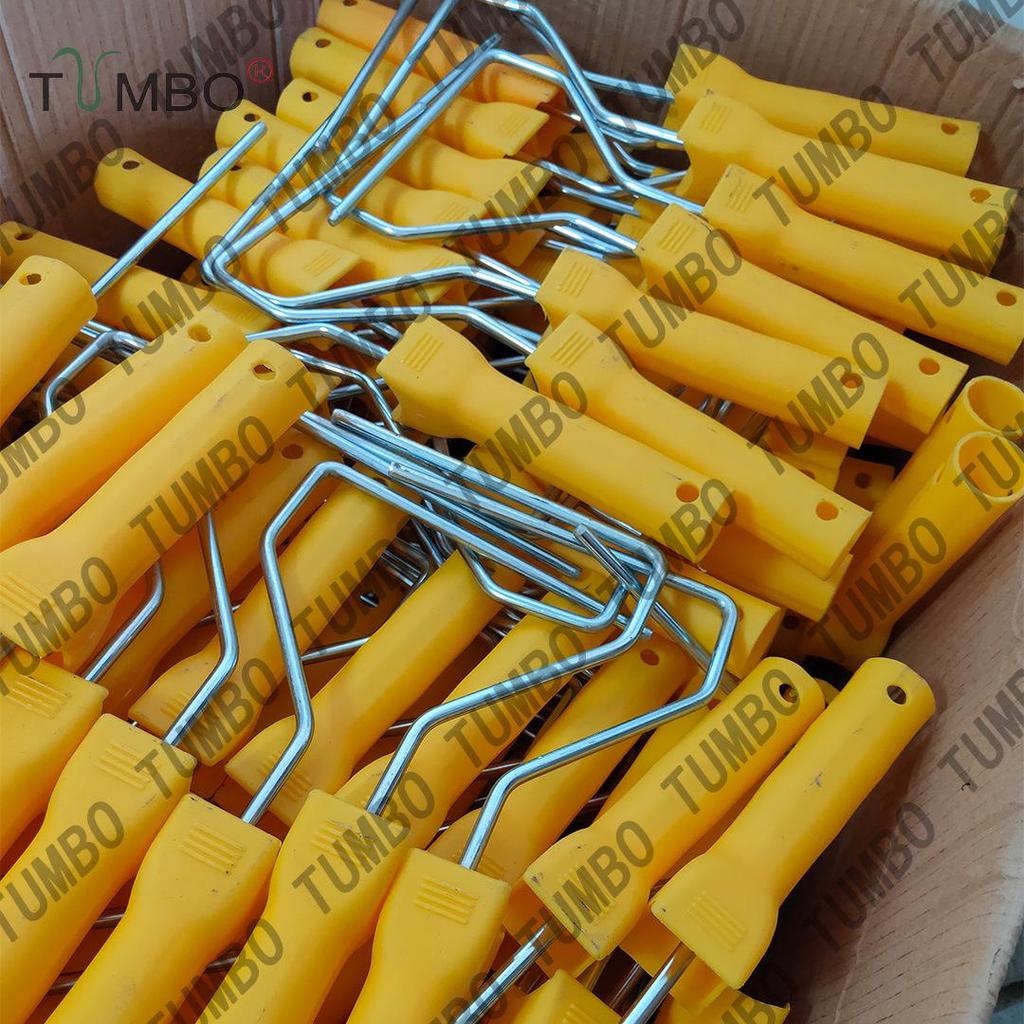 Sponge Roller Brush with Steel Handle - Sizes: 2, 4, 6, 9 Inches - Compact Roller Core Bracket