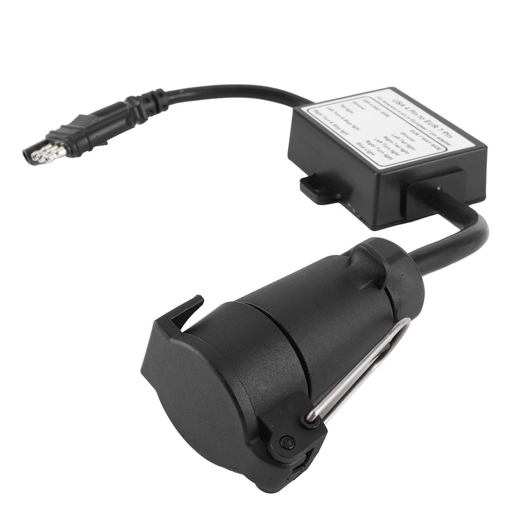 Fashion Trailer Connector Light Converter USA 4 Pin to EUR 7 Pin Adapter Stop/Brake Signal Separating Trailer Light Converter