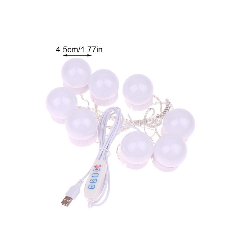 LED Detachable Bulbs Makeup Mirror Lamp USB Power Cosmetic Mirror Light Dressing Table Lighting Dimmable LED Vanity Lights