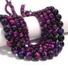 Naturstein Lila Tigerauge Perlen 4 6 8 10 12mm Rund Lose Edelsteinperlen Für Schmuckherstellung DIY Armbänder Halskette Zubehör