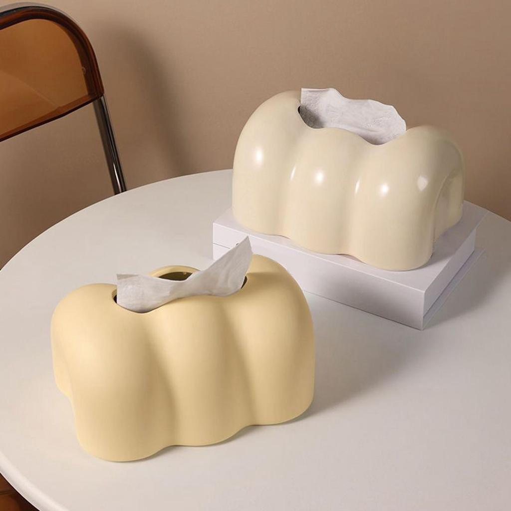 Ceramic Tissue Cover Desktop Ornaments Storage Boxes for Hotel Kitchen Household