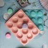 12-Hole Multi-Grid Round Silicone Muffin Cup Mold  Cake Chocolate     Bread Biscuit Baking Tray