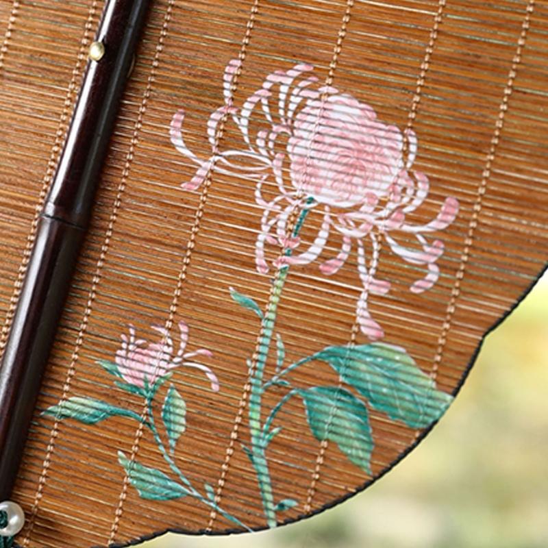 Bamboos Fan,Round Folding Fan,Chinese Foldable Hand Fan Handheld Fan for Birthday Party Wedding Home Decorations