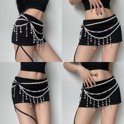 Tassel Thin Waist Chain Belt Multilayer Body Jewelry All-match Women Body Chain Belt Photoshoot
