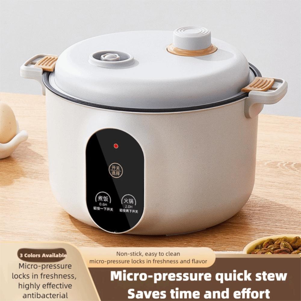 Easy 20cm Micro Pressure Cooker Non Stick Quick Heating Rice Cooker Anti-overflow 2 L Pressure Cooking Pot Student Dormitory