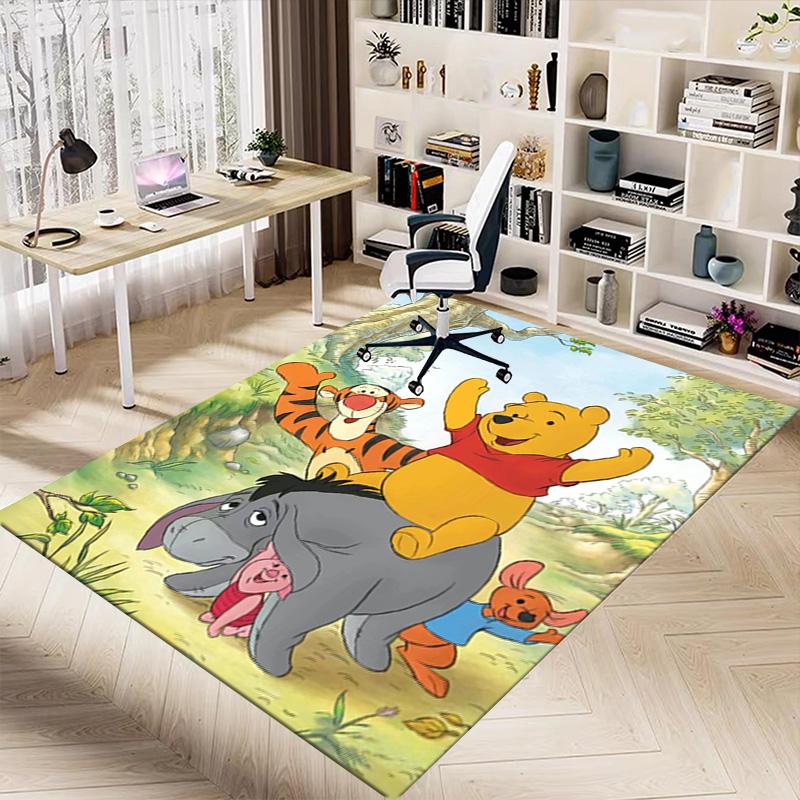 Winnie Pooh Friends Carpet For Playroom Bedroom Living Room Sofa Home Decorkids Game Area Rug Nonslip Floor Mat
