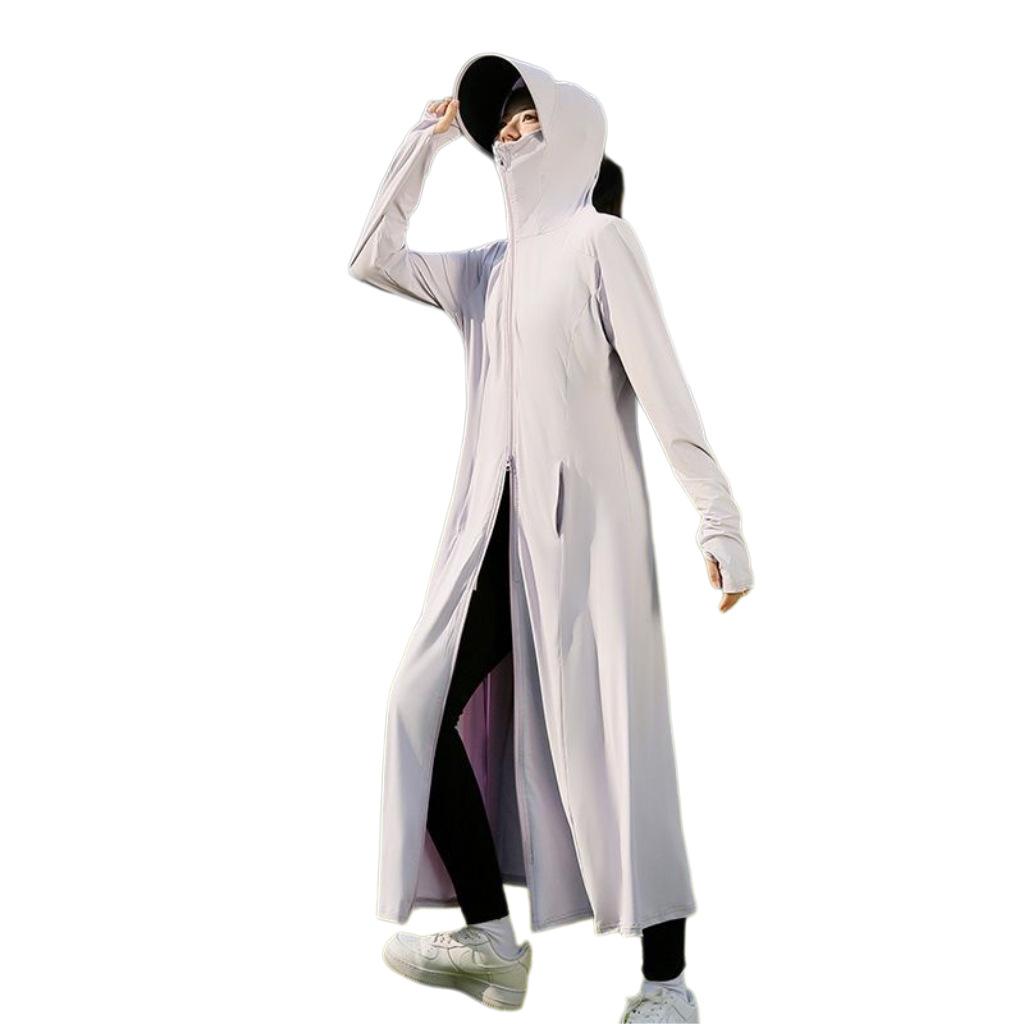 Vinyl Ice Silk Sunscreen Clothing Women's 1011 New Summer Outdoor UV Protection Long Full Body Sunscreen Clothing Jacket