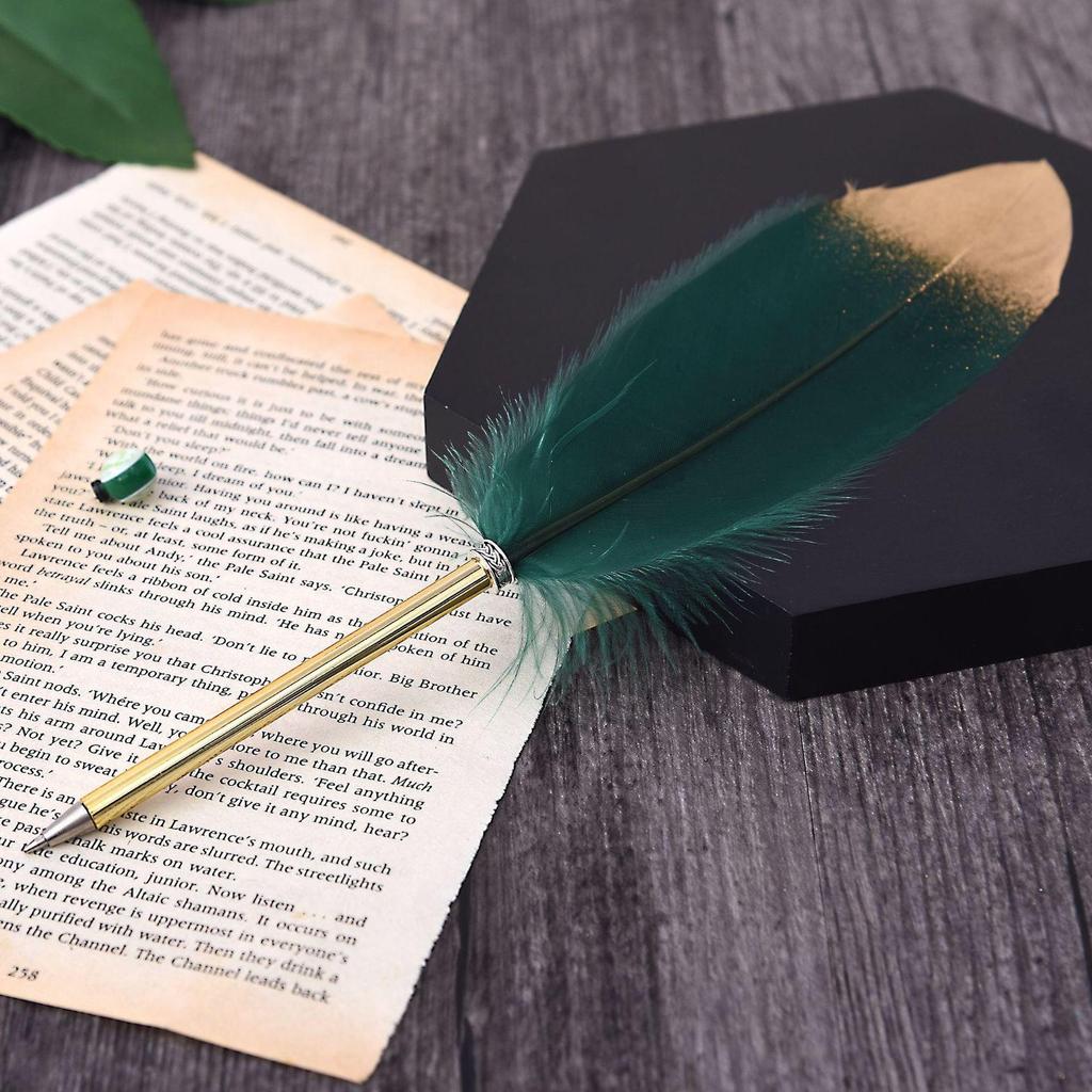 1/3pcs Charming Feather Style Ballpoint Pen - Perfect for Office, School, and Gifts