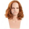 Synthetic Long Blonde  Water Ripple Hair Wigs For Men Curly Natural Wig Adjustable Size Suitable for Daily Wear Man Hair Wig
