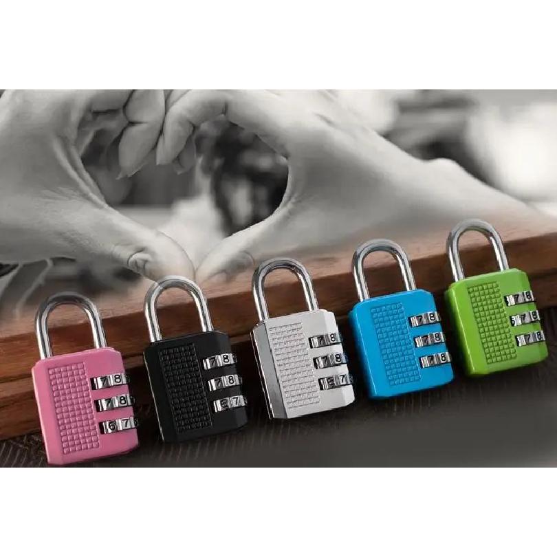 Heavy Duty 4 Dial Digit Combination Lock Weatherproof Security Padlock Outdoor Gym Locker Safely Code Lock Black 80 X 43 X 14mm