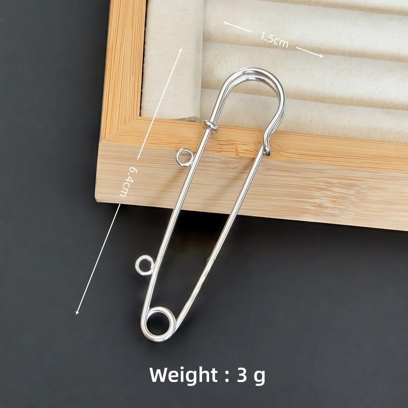 Colorfast Electroplated Safety Pin Brooch with Loop Holder for Sweaters and Pants