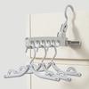 Clothes Drying Rack Foldable Space Saving Hanger with 6-Hole Design Portable Travel Outdoor Jacket Drying Rack