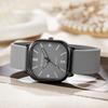 Neues quadratisches Legierungsgehäuse Silikonarmband Antike Uhr Elektronische Quarz-Unisex-Uhr