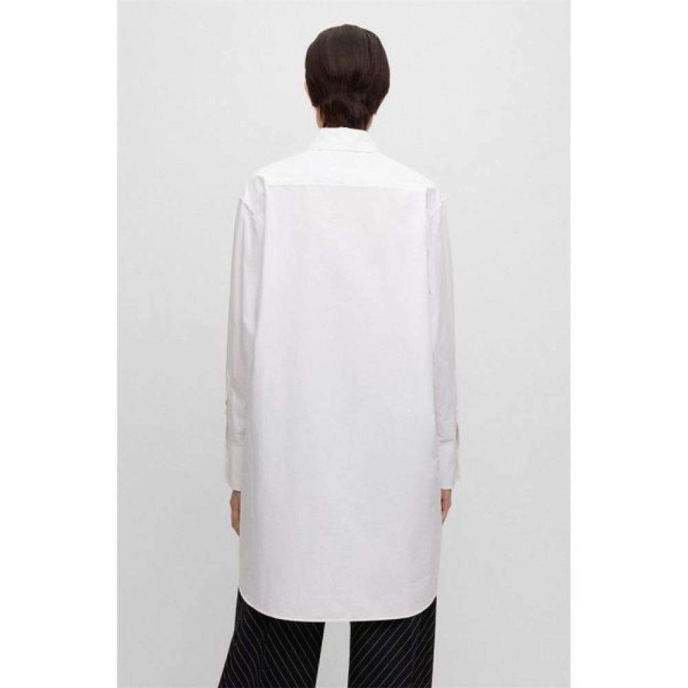 BoSS 30  Off Women S Chiffon Long blouSe White  50505133100 