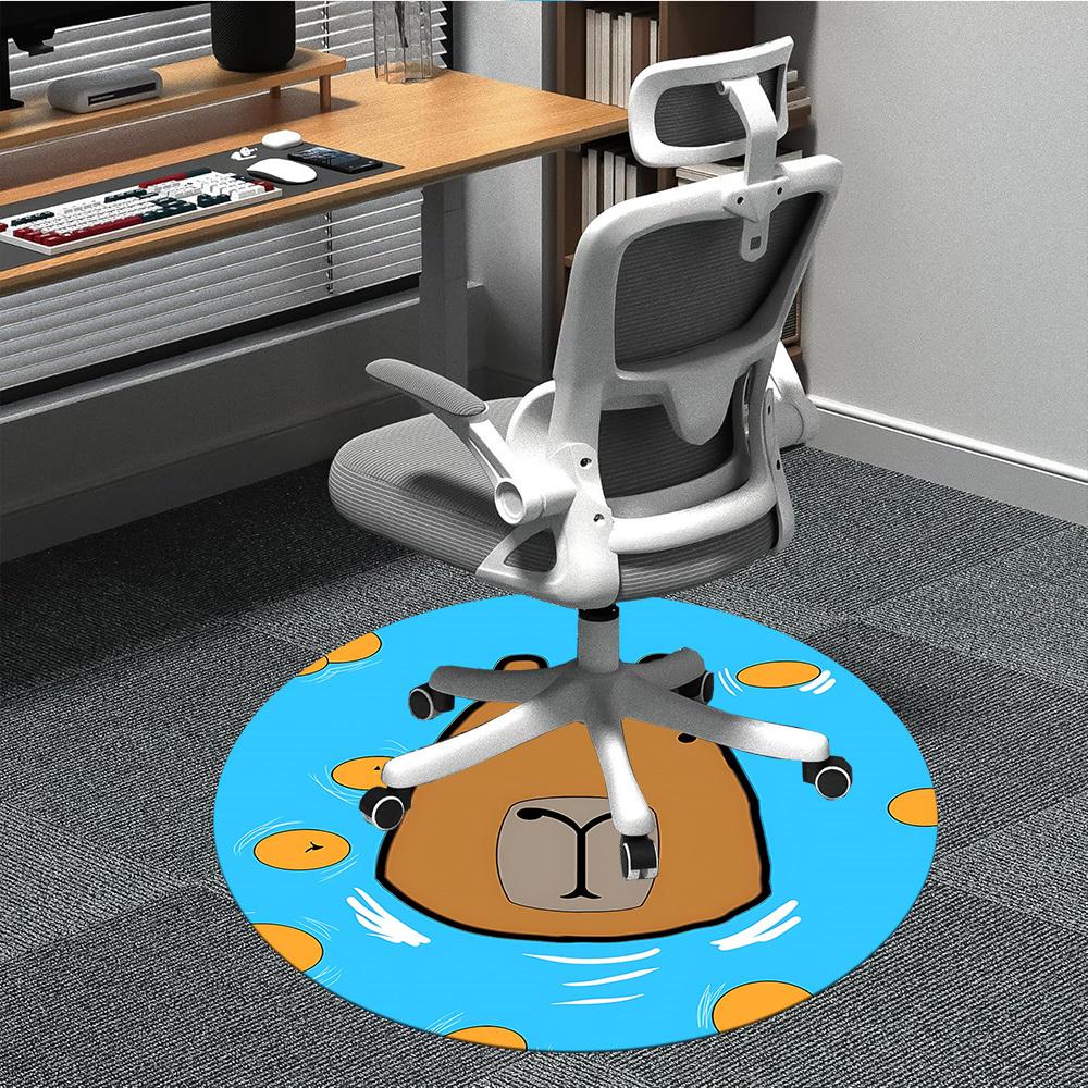 

1pc Capybara Chair Carpet for Office - Durable, Ideal for Chair Mats, Stylish & Functional Decorative Rug yy260203064 80cm by 80cm