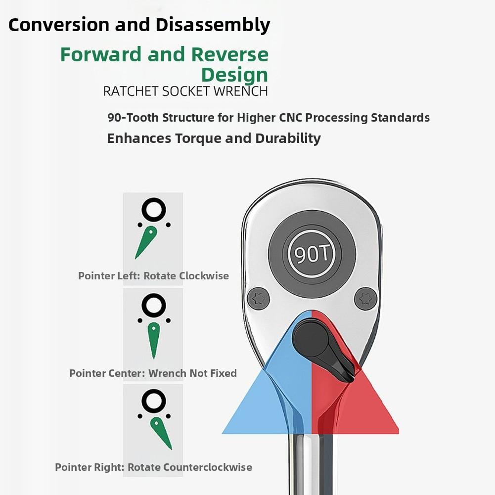 

Adjustable 1/2 Retractable Ratchet Wrench with Secure Socket Retention and Ergonomic Design for Efficient Work China Mainland