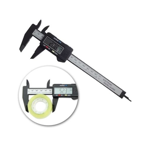 zmart Digital Caliper, 150mm, 0.1mm, Carbon, Precision, Inch, Carbon Fiber, 6-inch Ruler, Electronic Caliper, Micrometer, Depth Gauge, Measuring Tool,