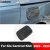 For Kia Carnival KA4     2024 2025 Carbon Fiber Car Gas Fuel Tank Cover Trim Oil Filler Cap Overlay Accessories
