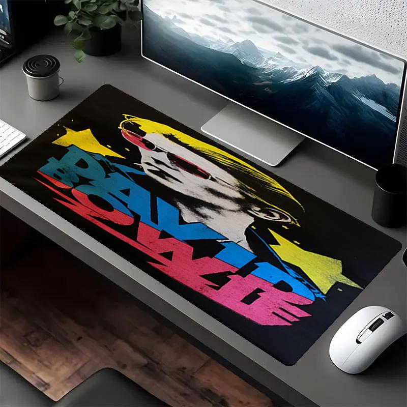 David Bowie Theme Mouse Pad, Non Slip Rubber Base, Multifunctional Office & Home Decor, Perfect for Workspace Personalization.