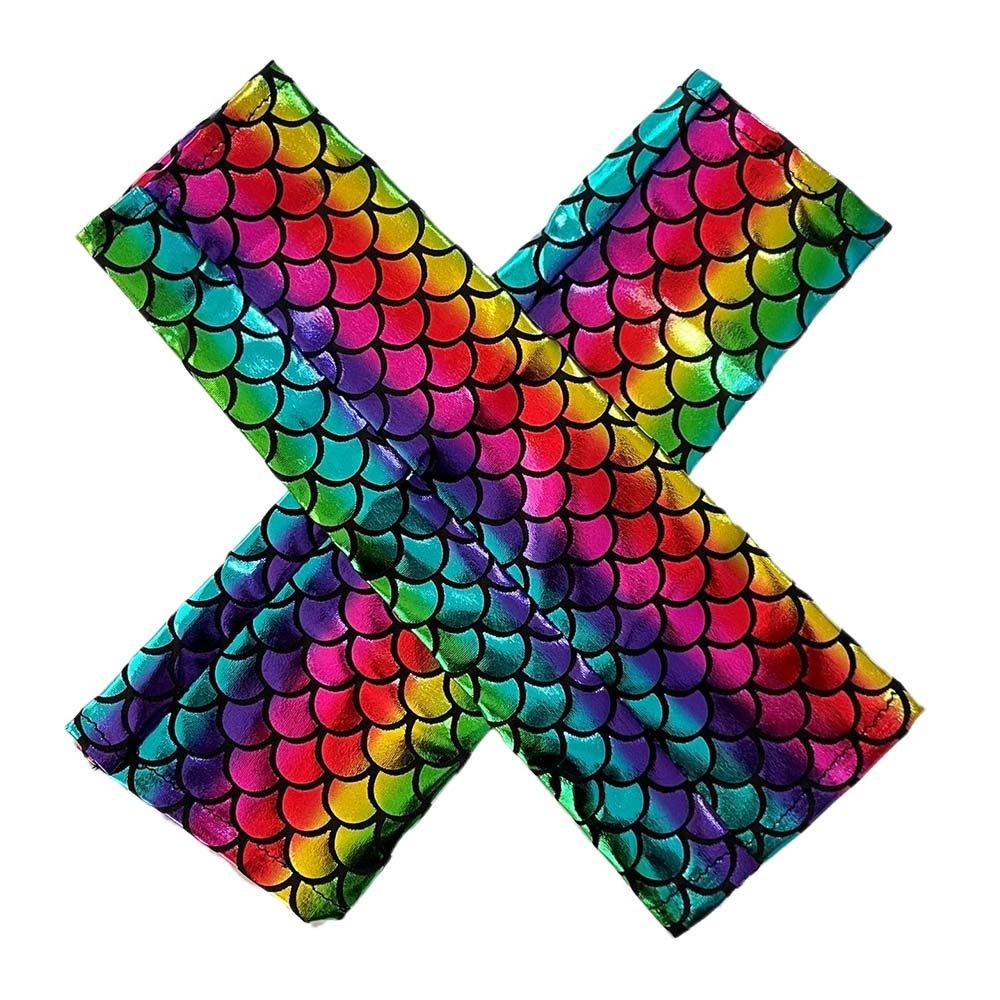 Colorful Design Fish Scale Gloves Fish Scale Pattern Cosplay Gloves  Dress Accessories