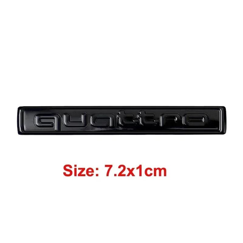 For 4EIY Quattro Logo A3 A8 RS7 S7 A4 S6 A6 Q3 S3 S5 RS6 ABS Car Side Body Badge Rear Trunk Emblem Sticker Decals Accessories