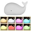 7 Colors Night Light Cute Whale Animal Silicone USB Rechargeable Nightlights Room Decorations Table LED Lamp Gifts For Children