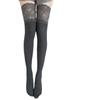 Over Above Knee Socks Womens Lace Stockings Warm Winter Ladies Girls Black White Long Thigh High Knitting Cotton Socks  New