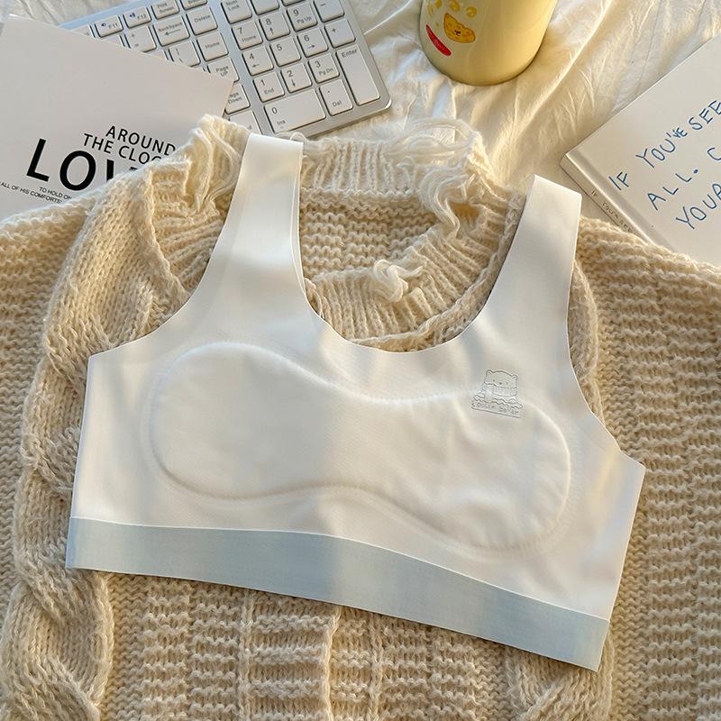 Less Exercise Development Period High School Students Bra Fixed Cup Junior High School Students Children Vest Children