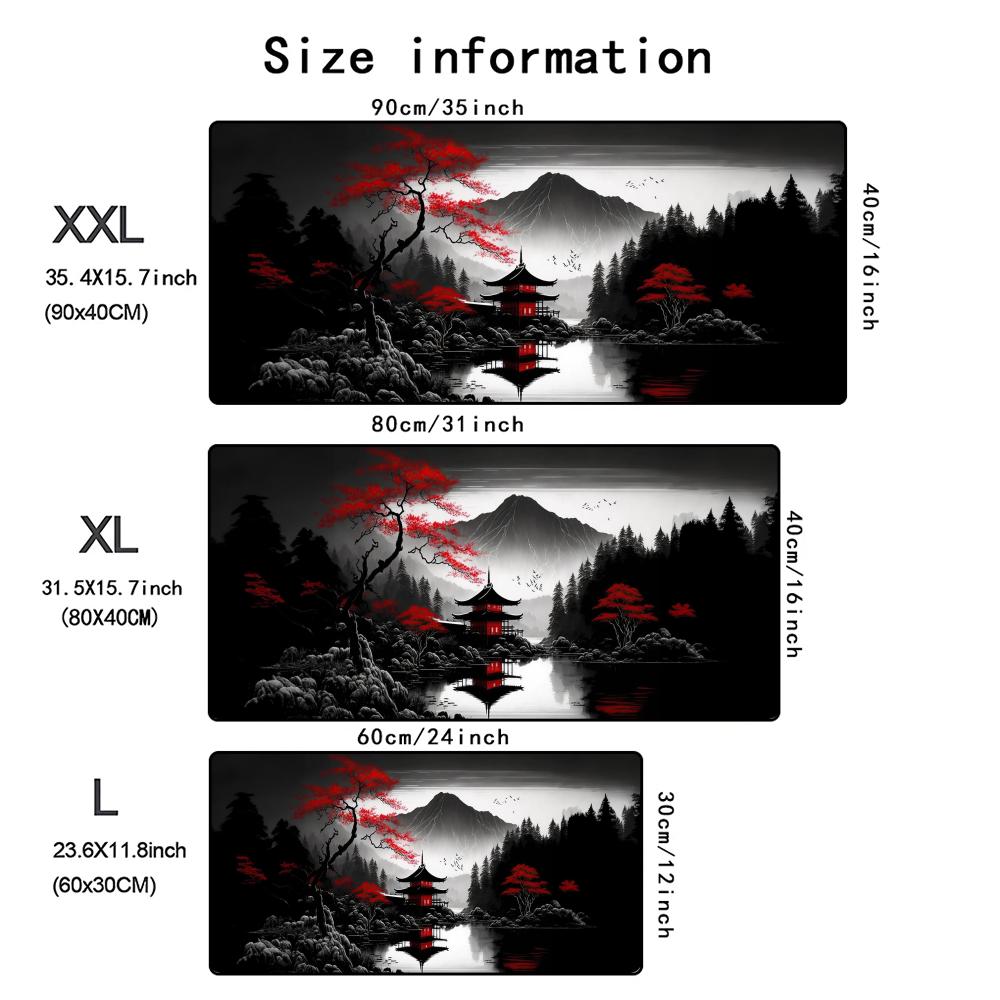 Landscaping Patterns Mouse Pad Computer Accessories Office Game Table Mats Rubber AntiSlip Gaming Keyboard Mousepad Desk Pads