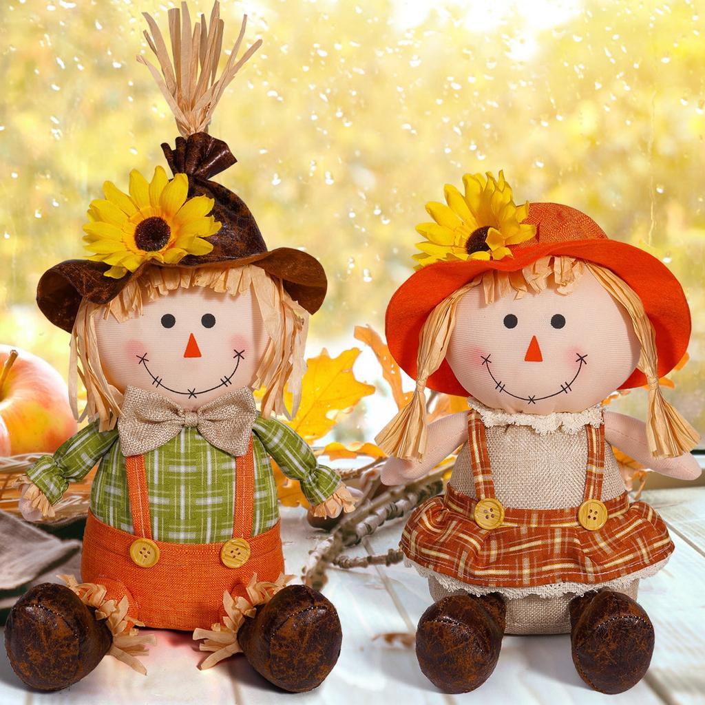 Thanksgiving Doll Harvest Season Sunflower Decoration Scarecrow Doll Series Decorations Autumn Home Decoration